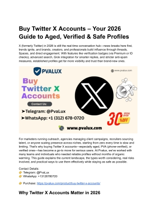 Buy Twitter X Accounts – Your 2026 Guide to Aged, Verified & Safe Profiles