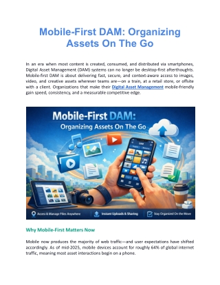 Mobile-First DAM: Organizing Assets On The Go