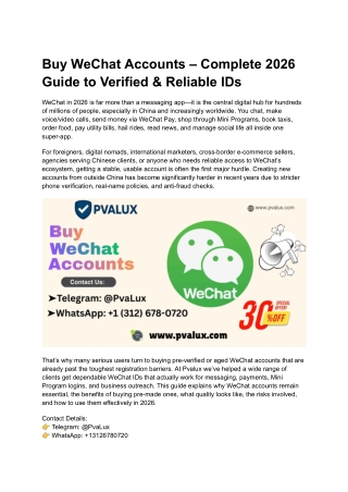 Buy WeChat Accounts – Complete 2026 Guide to Verified & Reliable IDs