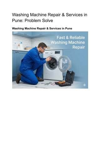 Washing Machine Repair & Services in Pune_ Problem Solve