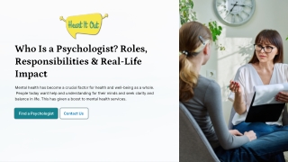 Who Is a Psychologist? Roles, Responsibilities & Real-Life Impact | Heart It Out