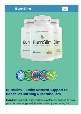 Burn Slim 2026 Complete Analysis Of The Weight Loss Supplement