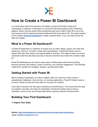 Build Interactive Power BI Dashboards with Ease