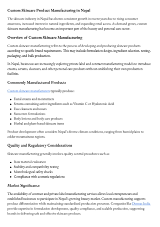 custom skincare products in Nepal