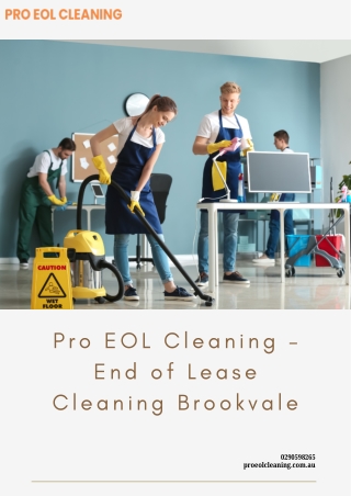 Pro EOL Cleaning – End of Lease Cleaning Brookvale