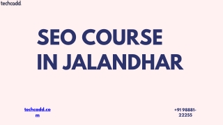Best Search Engine Optimization Course in Jalandhar