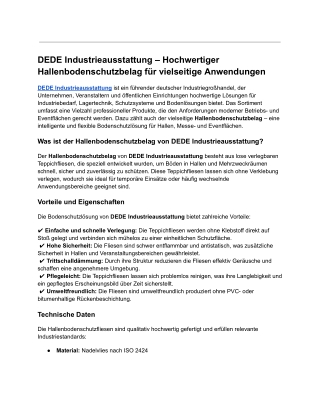 DEDE Industrieausstattung