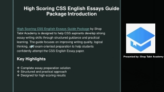 CSS Essay Book Online Pakistan High Scoring Guide