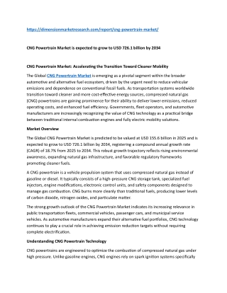 CNG Powertrain Market