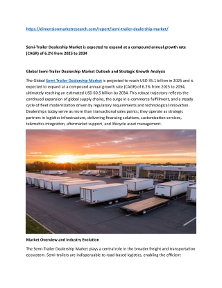 Semi-Trailer Dealership Market