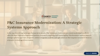 P&C Insurance Modernization: A Strategic Systems Approach