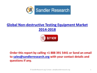 2018 Global Non-destructive Testing Equipment Industry Analy