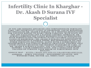 Best Infertility Clinic in Navi Mumbai – Dr. Akash D Surana IVF Specialist