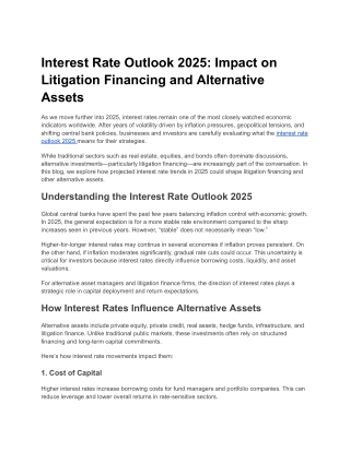 Interest Rate Outlook 2025_ Impact on Litigation Financing and Alternative Assets