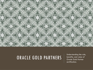 Oracle Gold Partners: Certified Expertise & Trusted Solutions