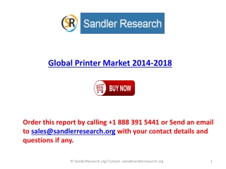 2018 Printer Industry Analysis in Research Report
