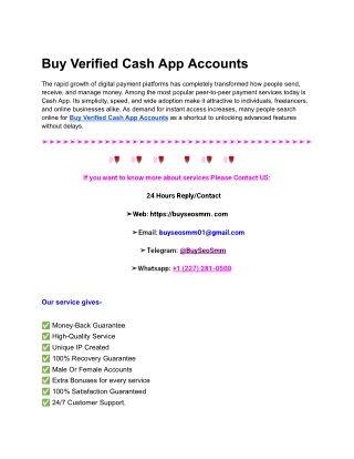 Buy Verified Cash App Accounts