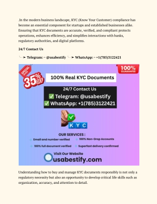 2 Best 6 Top Way to Buy KYC Documents