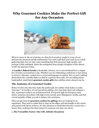 Why Gourmet Cookies Make the Perfect Gift for Any Occasion