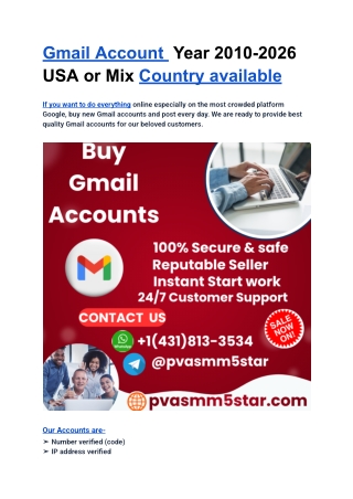 Buy Gmail Accounts