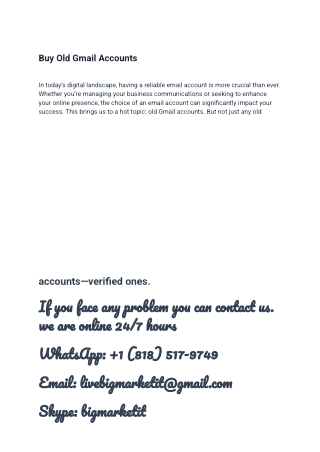 33#11@ Best sites to Buy Old Gmail Accounts (PVA & Aged %