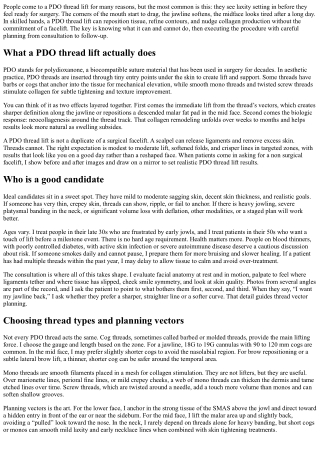 PDO Thread Lift Procedure Steps: From Consultation to Recovery