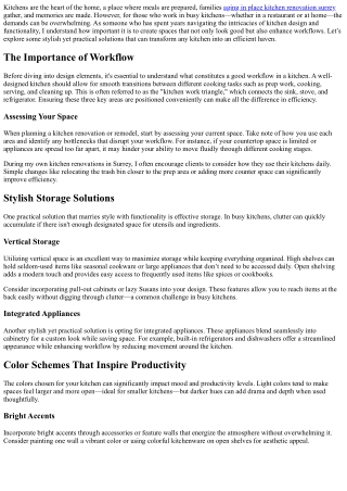 Stylish Yet Practical Solutions For Enhancing Workflows In busy kitchens!