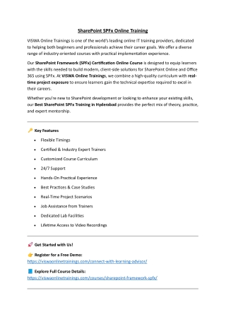 SharePoint SPFx Online Certification Training Course