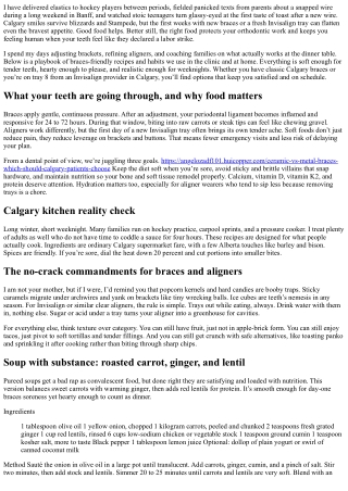 Braces-Friendly Recipes from a Calgary Orthodontist