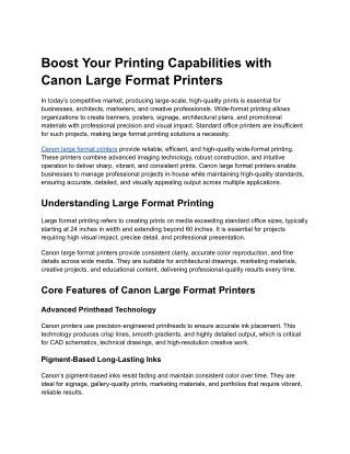 Canon Large Format Printers