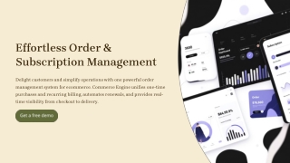 Order Management Solutions | CommercEngine Order & Subscription Features