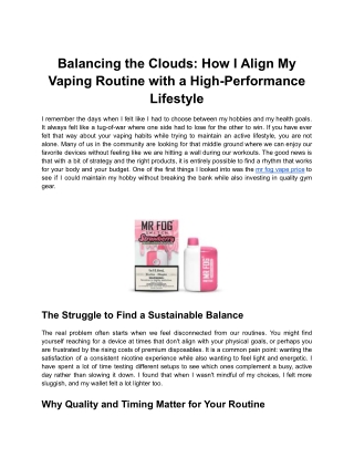 Why Reliability and Flavor Consistency Are the True Essentials for My Daily Routine