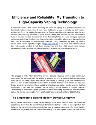 Efficiency and Reliability_ My Transition to High-Capacity Vaping Technology