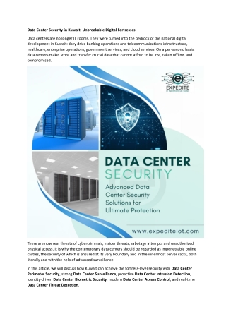 Data Center Security in Kuwait: Unbreakable Digital Fortresses