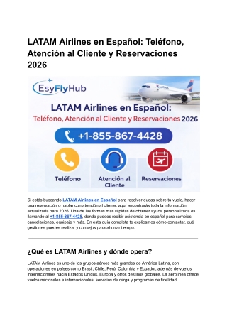 LATAM Airlines en Español_ Teléfono, Atención al Cliente y Reservaciones 2026