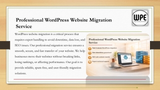 Professional WordPress Website Migration Service – Fast, Secure & SEO Safe | WPE