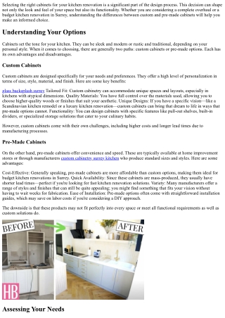 How to Choose Between Custom or Pre-Made Cabinets