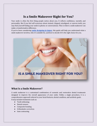 Is a Smile Makeover Right for You