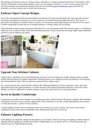 Top 10 Kitchen Remodeling Ideas for Your Surrey Home