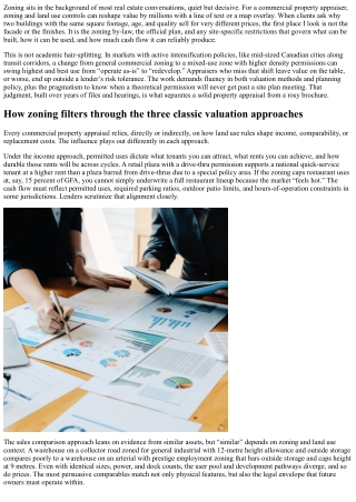 How Zoning and Land Use Affect Commercial Property Appraisal