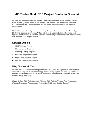 AB_Tech_IEEE_Project_Center_Chennai