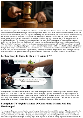 Statue Of Limitations For Delaware Personal Injury Cases