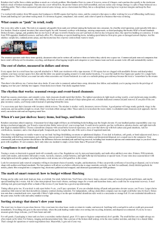 Commercial Junk Removal for Retail: Clearing Inventory the Smart Way