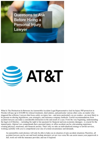 Recognizing The Distinction In Between Injury Attorneys And Car Crash Legal Repr