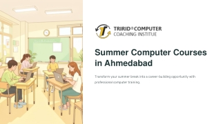 Summer Computer Courses in Ahmedabad - TCCI