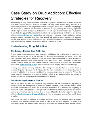 Case Study on Drug Addiction_ Proven Strategies for Recovery