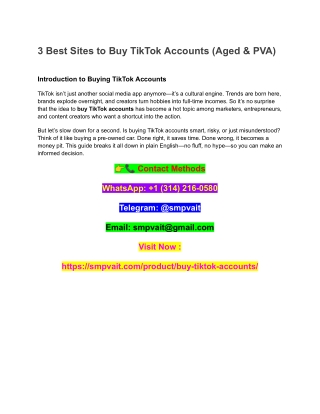 3 Best Sites to Buy TikTok Accounts (Aged & PVA)