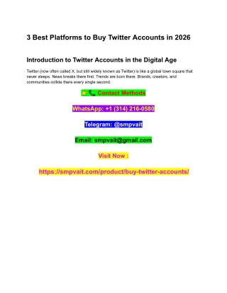 3 Best Platforms to Buy Twitter Accounts in 2026