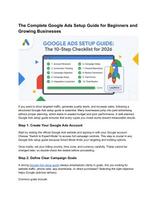 The Complete Google Ads Setup Guide for Beginners and Growing Businesses