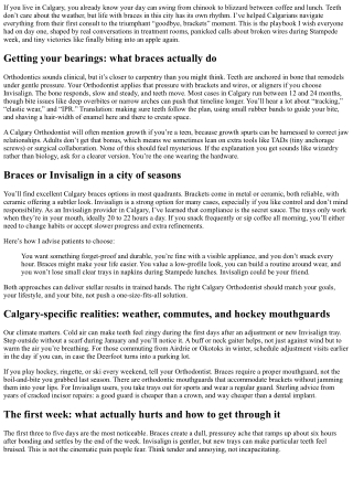 Life with Braces in Calgary: A Practical Guide